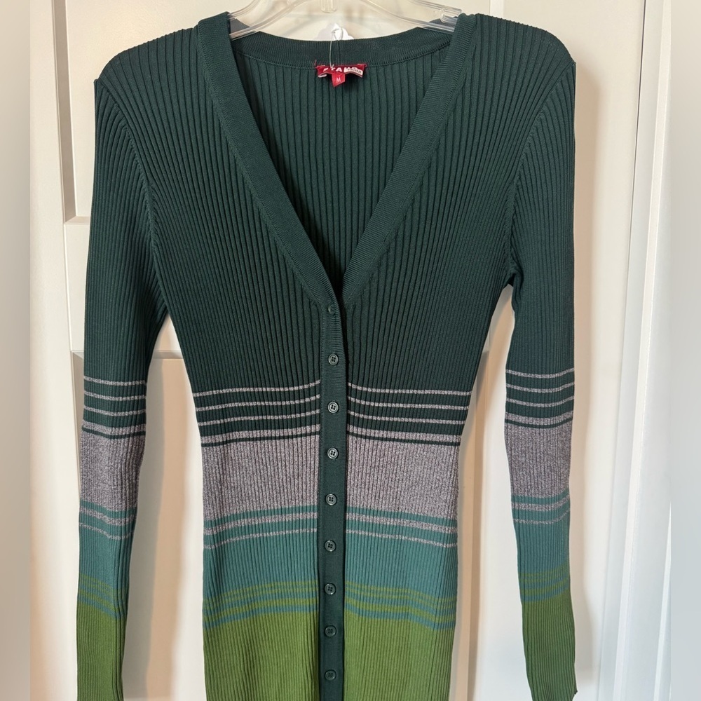 Staud pine forest shoko Striped multi Green Knit Dress - Picture 8 of 14